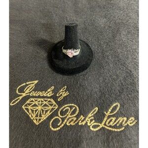Park Lane Vintage/Retired Silver Tone Pink Heart Ring Size 9 J244